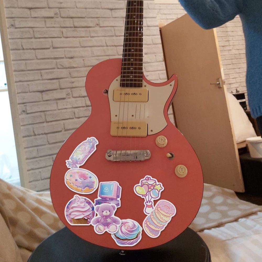 Bộ 60/30/10 Miếng Dán Trang Trí Điện Thoại Hành Lý Hình Gấu Xinh Xắn