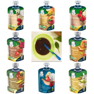 [BÉ 12 THÁNG] TRÁI CÂY RAU CỦ NGHIỀN GERBER ORGANIC - TÚI 99GR