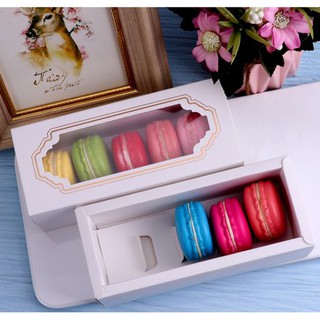 2122.000 SET 10 HỘP GIẤY MACARON TRẮNG (HỘP ĐƠN)
