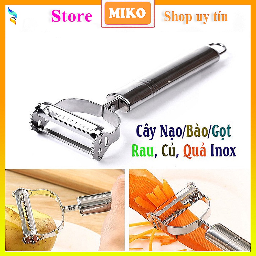 Dụng Cụ Nạo / Bào / Gọt Rau Củ Quả Bằng Thép Không Gỉ 2 trong 1