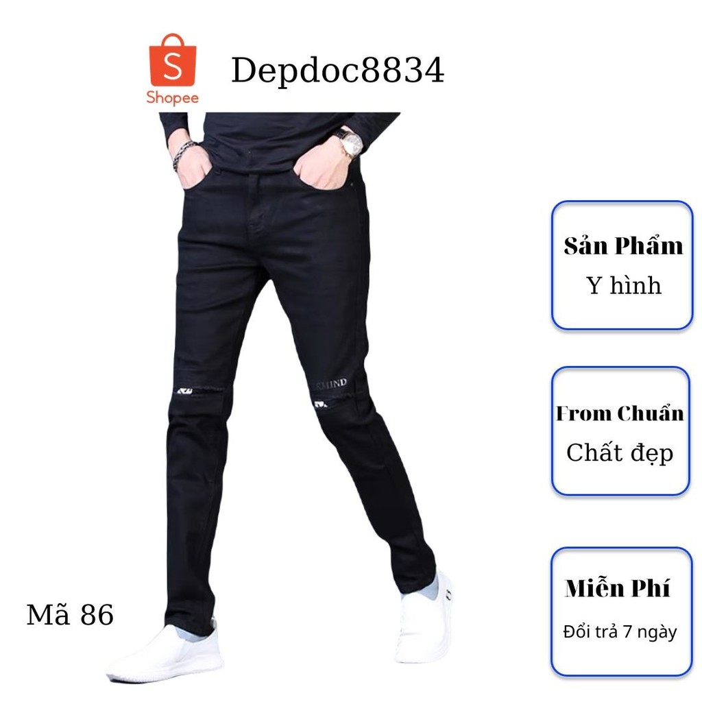 Quần jean nam cao cấp, chất liệu bò ( jean ) mềm mịn, from chuẩn, có nhiều mẫu đẹp mới đi kèm depdoc74