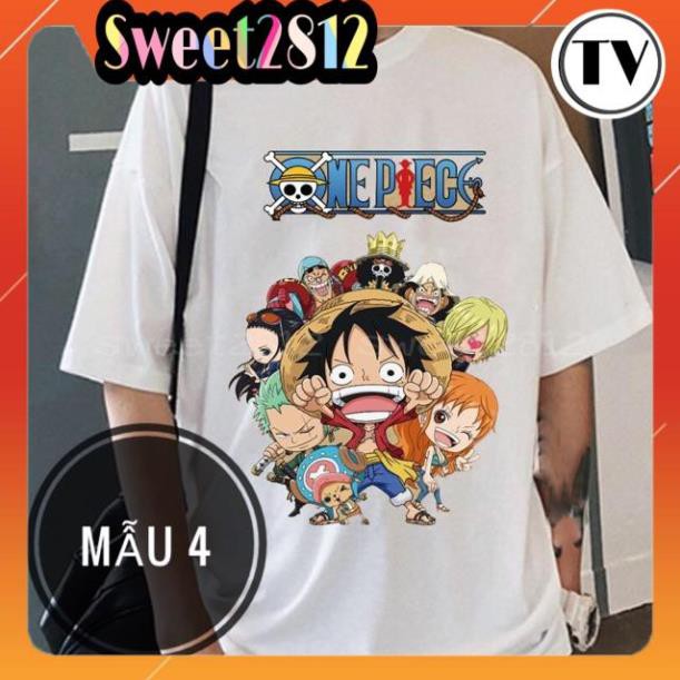 Áo thun Luffy mũ rơm 🚚 FREESHIP 🚚 Áo phông cotton tay ngắn hoạt hình One piece đảo hải tặc unisex nam nữ bận đều đẹp