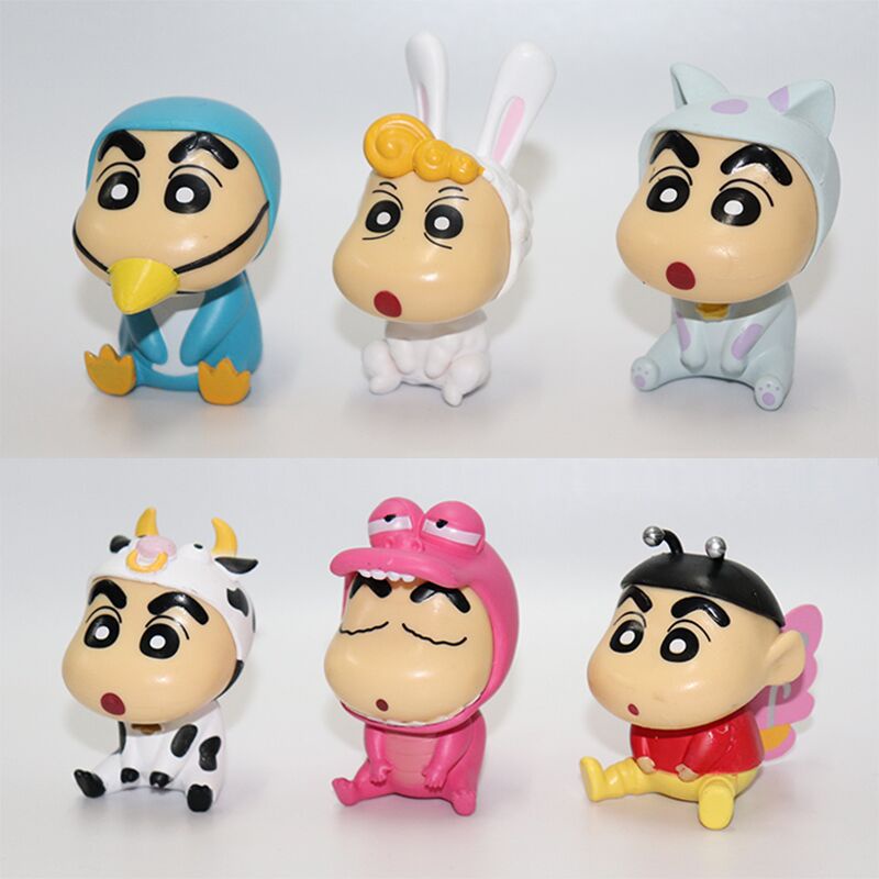 Set 6 Chú Bé Bút Chì Shin-Chan Đồ Chơi Dùng Trang Trí Bánh Kem