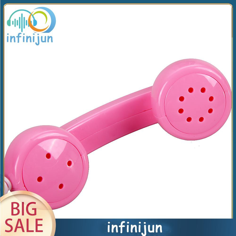 Đồ chơi điện thoại để bàn màu hồng cho bé