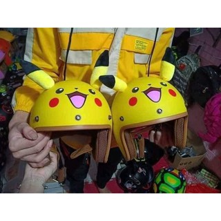 Mũ Bảo Hiểm Phượt 3/4 Pikachu/ Gấu Brown Lót Đệm Cao Cấp/ Mũ Nhựa ABS Độ Bền Cao [ Ảnh Thật ]
