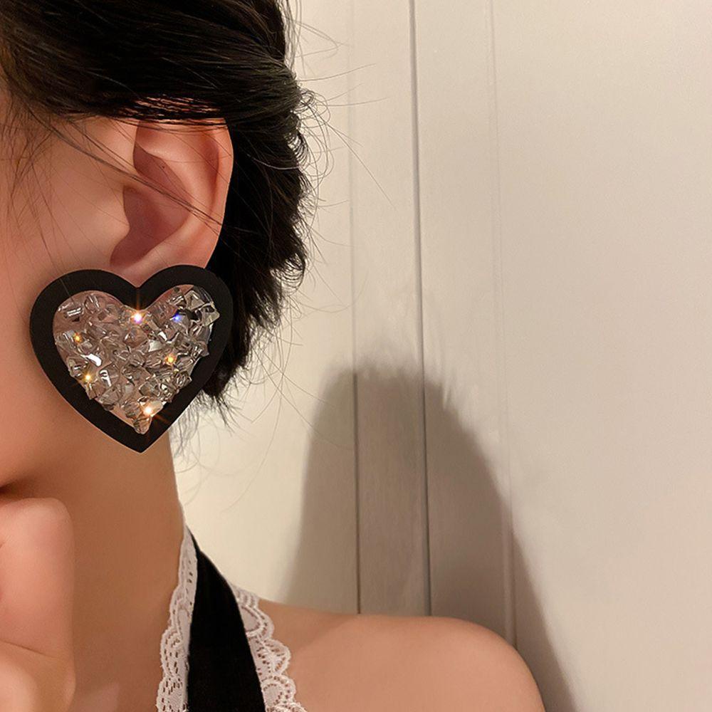 Khuyên Tai Dạng Hạt Trong Suốt Sang Trọng Cho Nữ|Khuyên Tai Acrylic Phong Cách Hàn Quốc