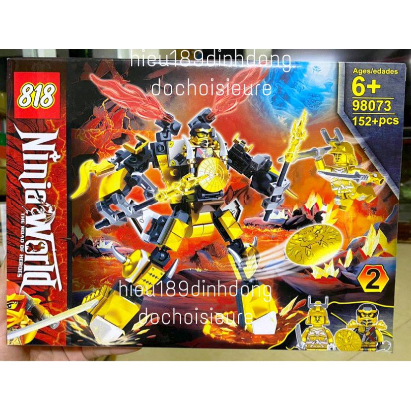 Lắp ráp xếp hình non lego ninjago 98073 : robot người máy ninja 4in1