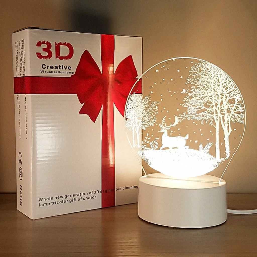 Đèn ngủ 3D Led để bàn nhiều mẫu hình cực cute, decor không gian sống DEXI