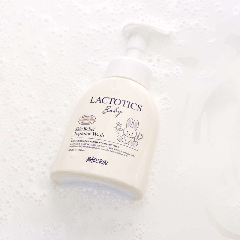 Sữa tắm cho trẻ em và da nhạy cảm BADSKIN - Lactotics Baby Skin Relief Top To Toe Wash