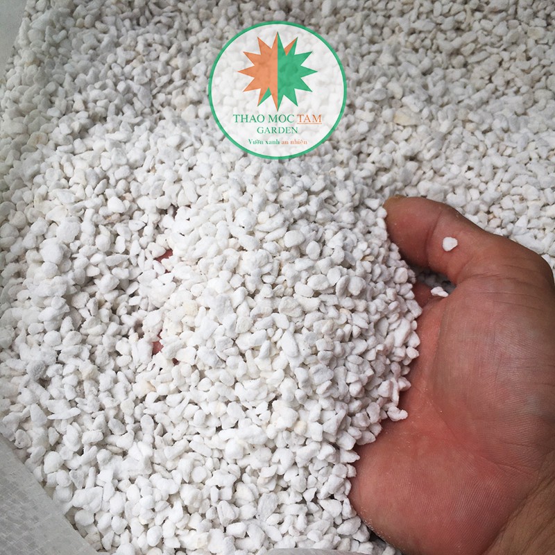 Đá Perlite giá thể trồng cây tơi xốp  - Đá trân châu trồng hoa, dâu tây, sen đá, cây kiểng