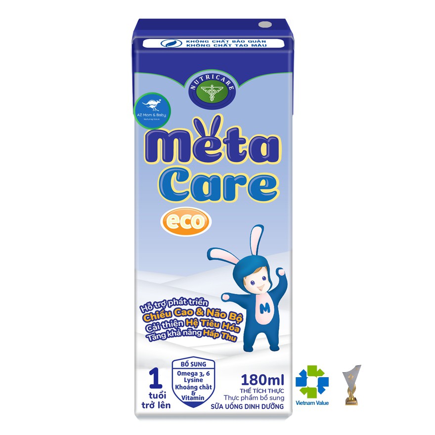 Thùng sữa nước pha sẵn Nutricare Metacare ECO (180ml x 48 hộp)