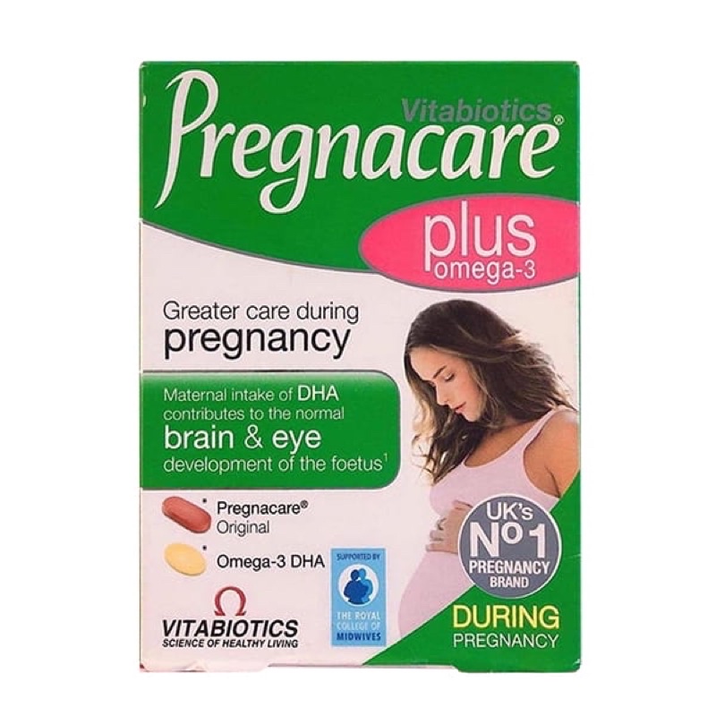 Vitamin bà bầu Pregnacare Plus Omeg-a-3 hộp 56 viên của Anh