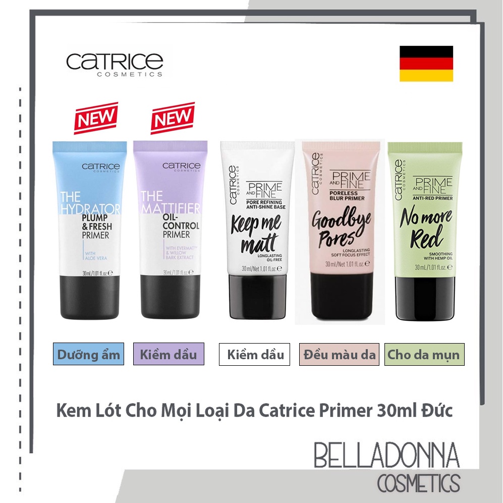 Kem Lót Cho Mọi Loại Da Catrice Prime And Fine 30ml Đức