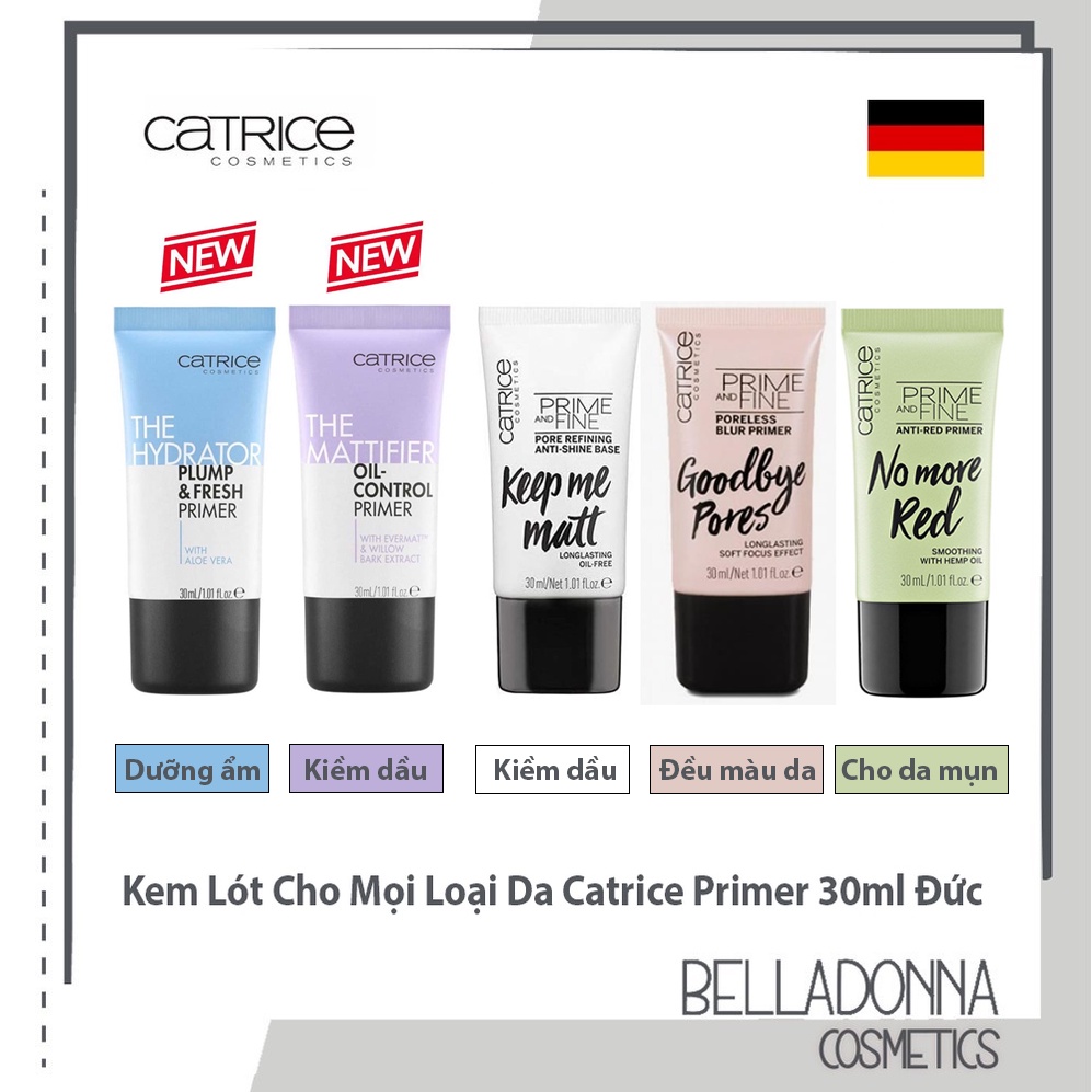 Kem Lót Cho Mọi Loại Da Catrice Prime And Fine 30ml Đức