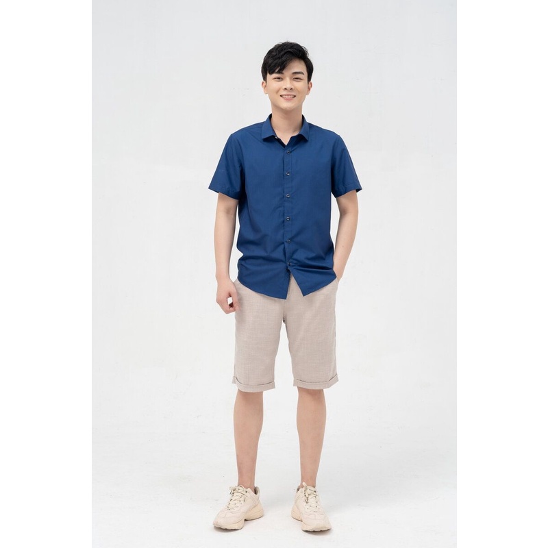 Áo sơ mi nam tay ngắn lụa nến slimfit - SNM4001 | BigBuy360 - bigbuy360.vn