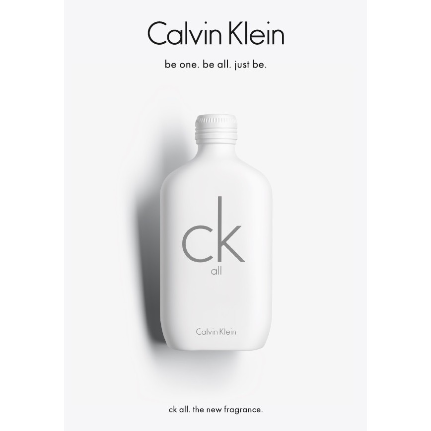 [Mã FMCGMALL - 10% đơn 250K] Nước Hoa Unisex Calvin Klein All Eau De Toilette 100ml và 200ml