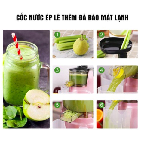 Máy ép chậm hoa quả MEET JUICE máy ép chậm Vắt Kiệt bã tự động tách nước - {BẢO HÀNH 1 NĂM,Tặng kèm 2 cốc đựng khi mua}