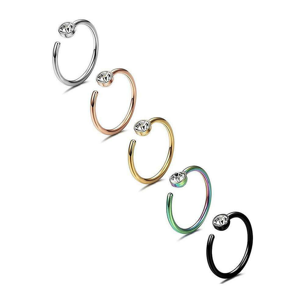 U Shaped Fake Nose Ring Hoop Septum Rings Stainless Piercing Jewelry Nose Steel I4J4