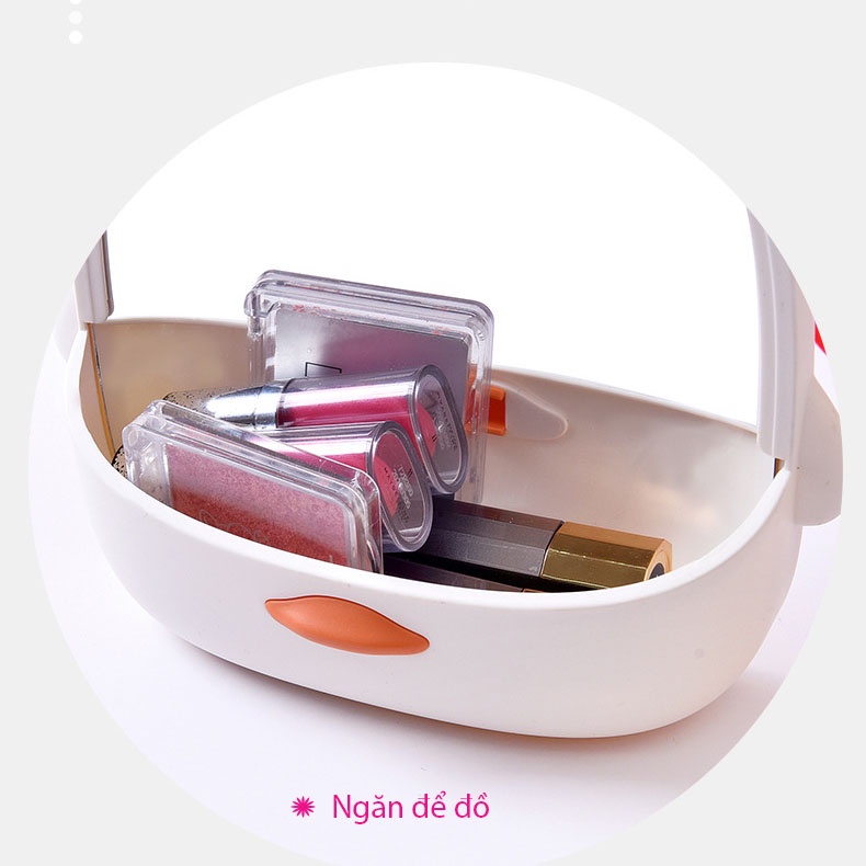 MVP2720 Gương để bàn trang điểm có khay yellow Ducky