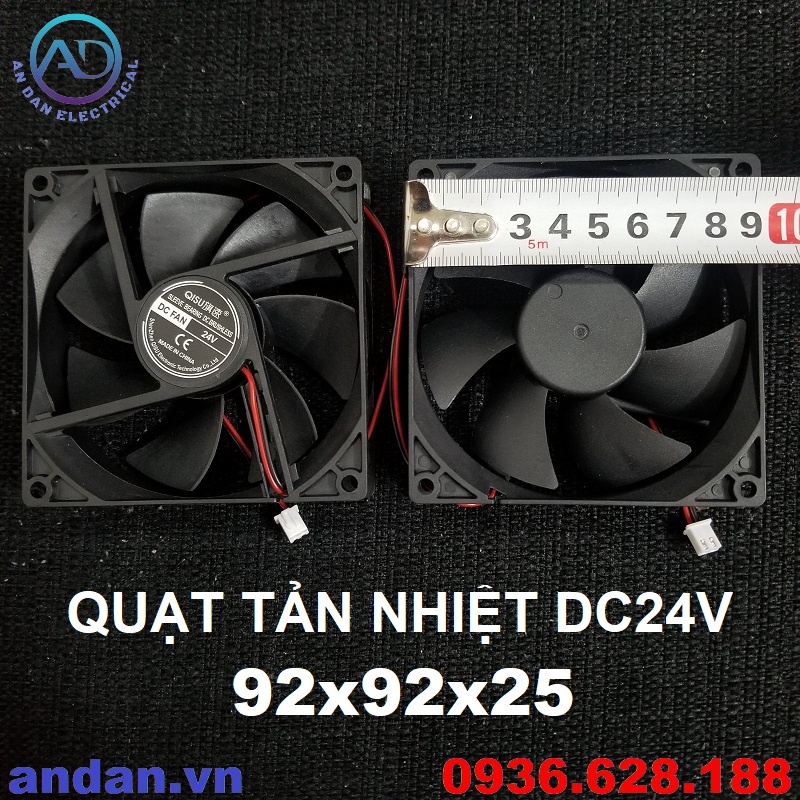 Quạt Tản Nhiệt 9x9cm 12V 24V , Quạt Hút Gió 92x92mm DC12V DC24V, Quạt 92x92x25mm