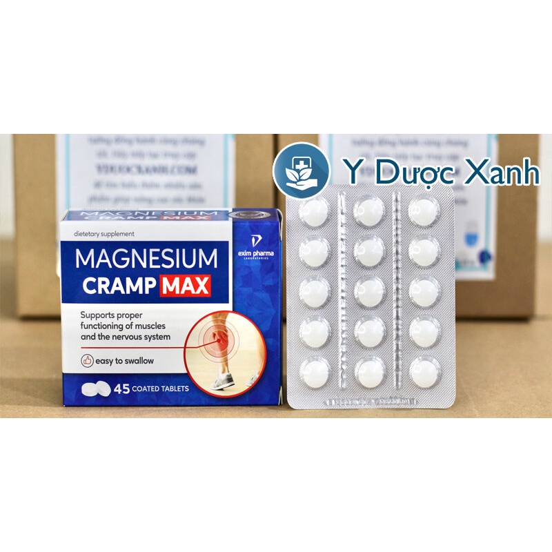 Mua  MAGNESIUM CRAMP MAX, 45 viên, Viên uống ngăn chuột rút - Y Dược Xanh