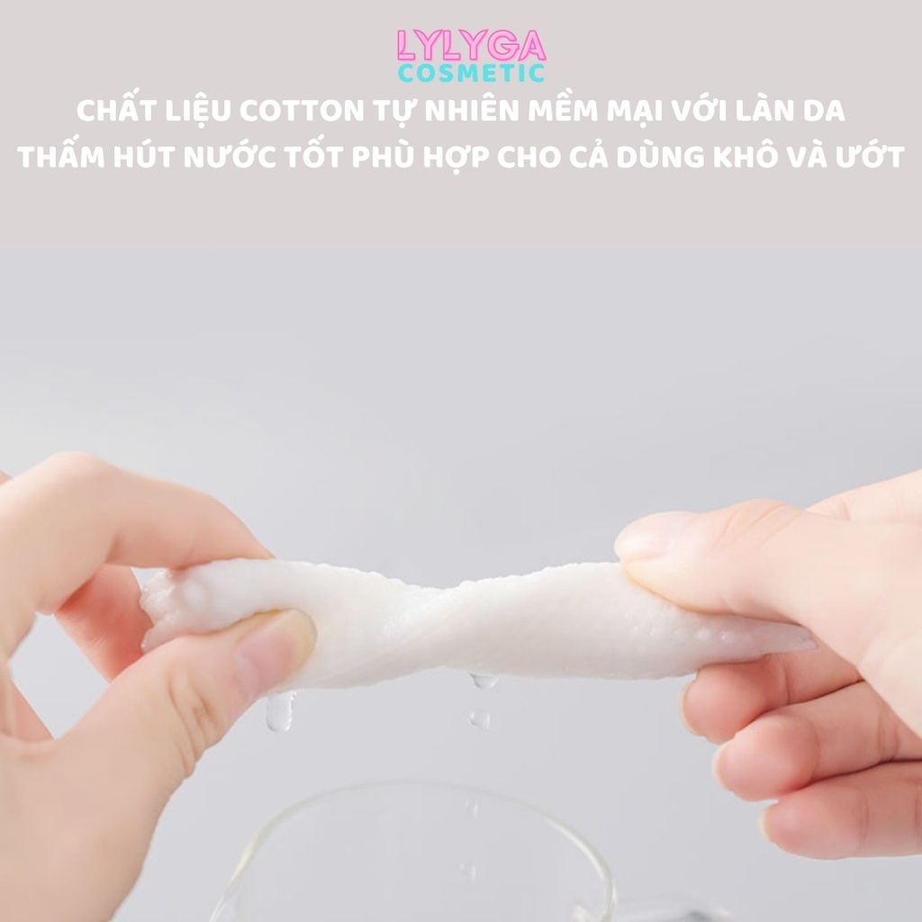 Khăn giấy lau mặt ANIMERRY 40 cái 100% COTTON tự nhiên  Khăn khô dùng 1 lần lau mặt tẩy trang mềm mại PLTPINKY