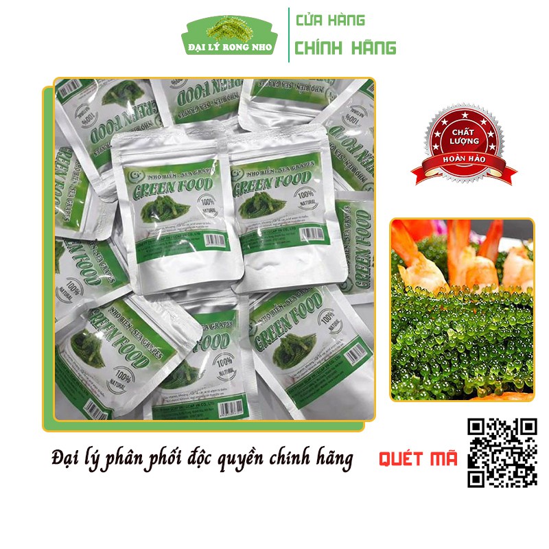 Combo 4 gói rong nho green foood  Giá rẻ  nho biển, chế biến rong nho biển tươi ăn ngon và lợi ích của rong nho