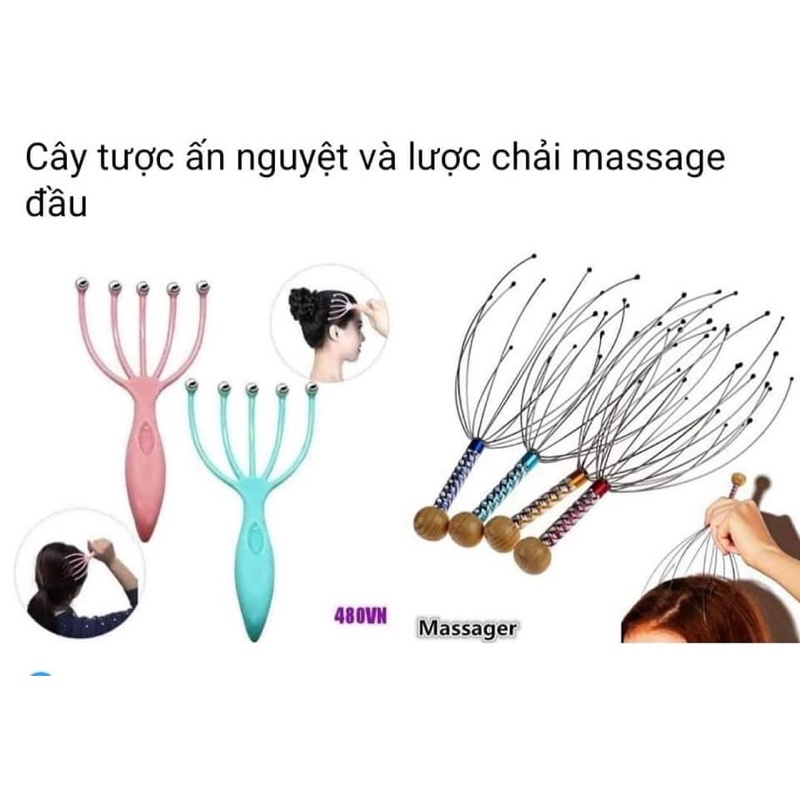 Lược tuộc massage đầu