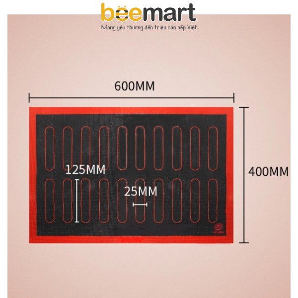 Tấm nướng thuỷ tinh su dài 40*60 cm 8958