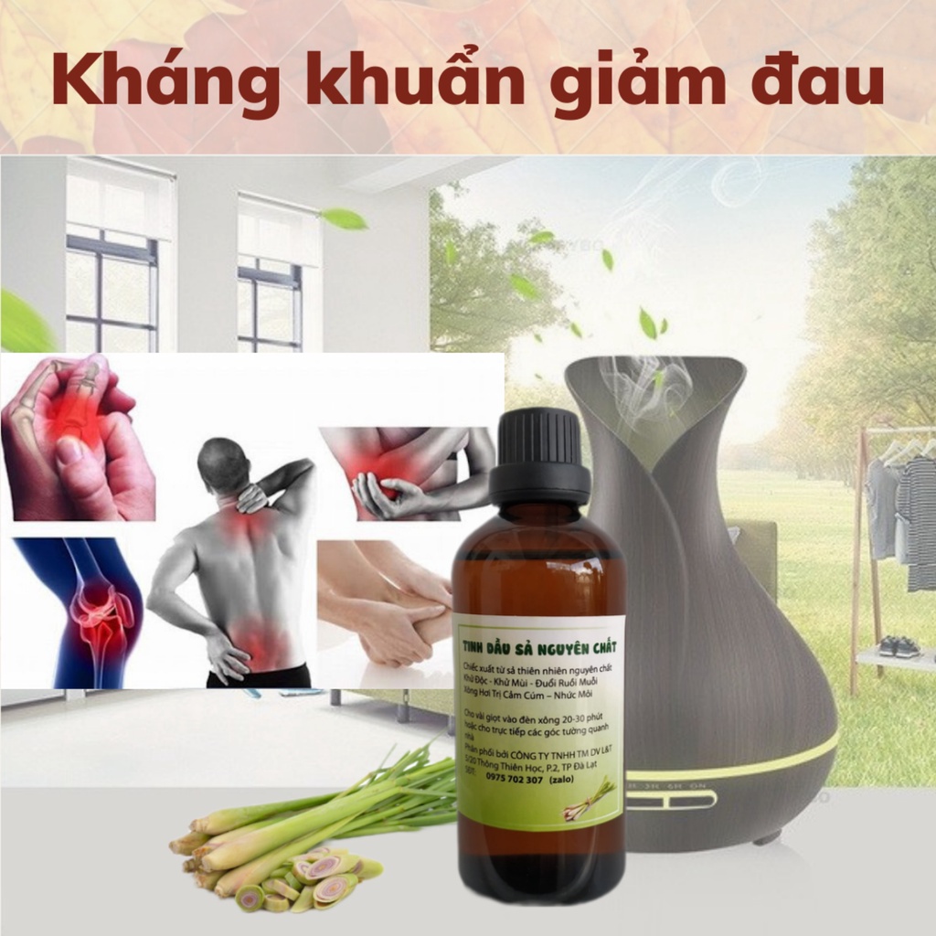 Tinh dầu nguyên chất thiên nhiên, tinh dầu sả chanh, lavender oải hương, hoa hồng, treo xe