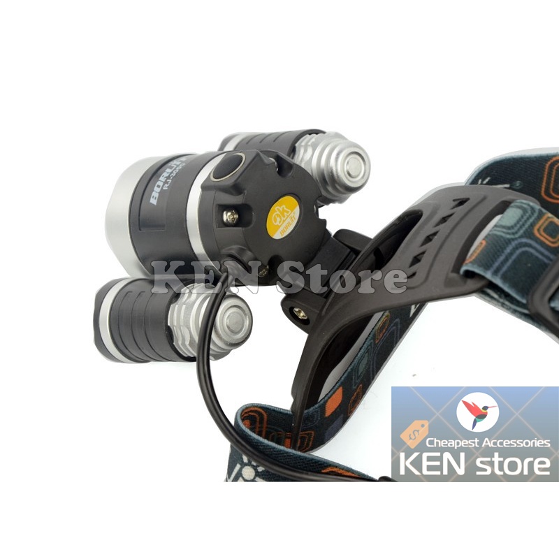 Đèn pin, đèn led siêu sáng đeo trán chip led Cree T6 + Q5