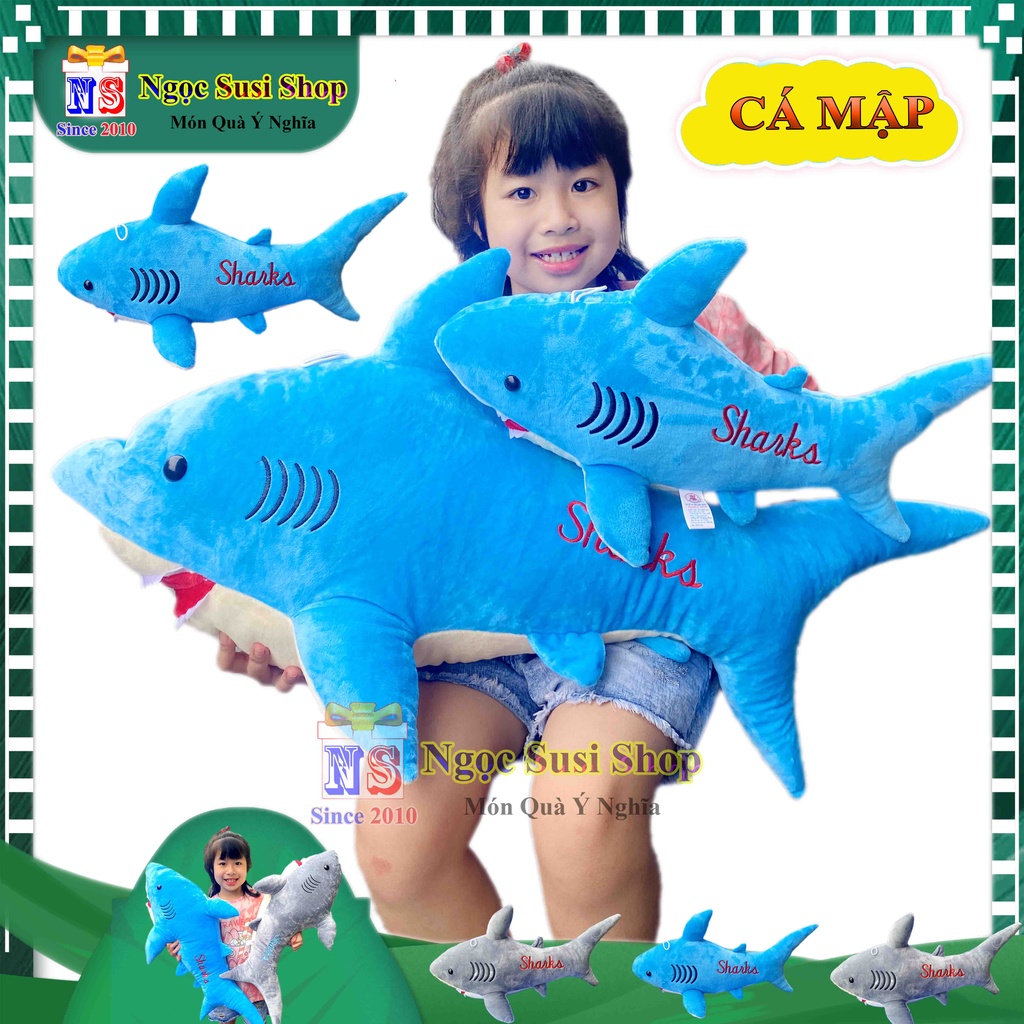 THÚ NHỒI BÔNG CÁ MẬP SHARK SIÊU TO KHỔNG LỒ CHO BÉ ÔM NGỦ I GẤU BÔNG CÁ MẬP SHARK SIÊU MỀM MỊN CAO CẤP