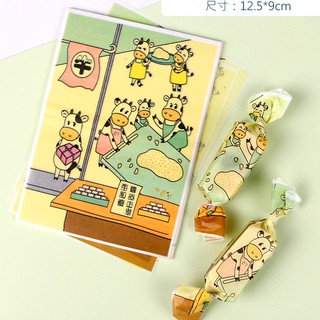 (Set 100) Giấy gói kẹo Nougat Bò Sữa