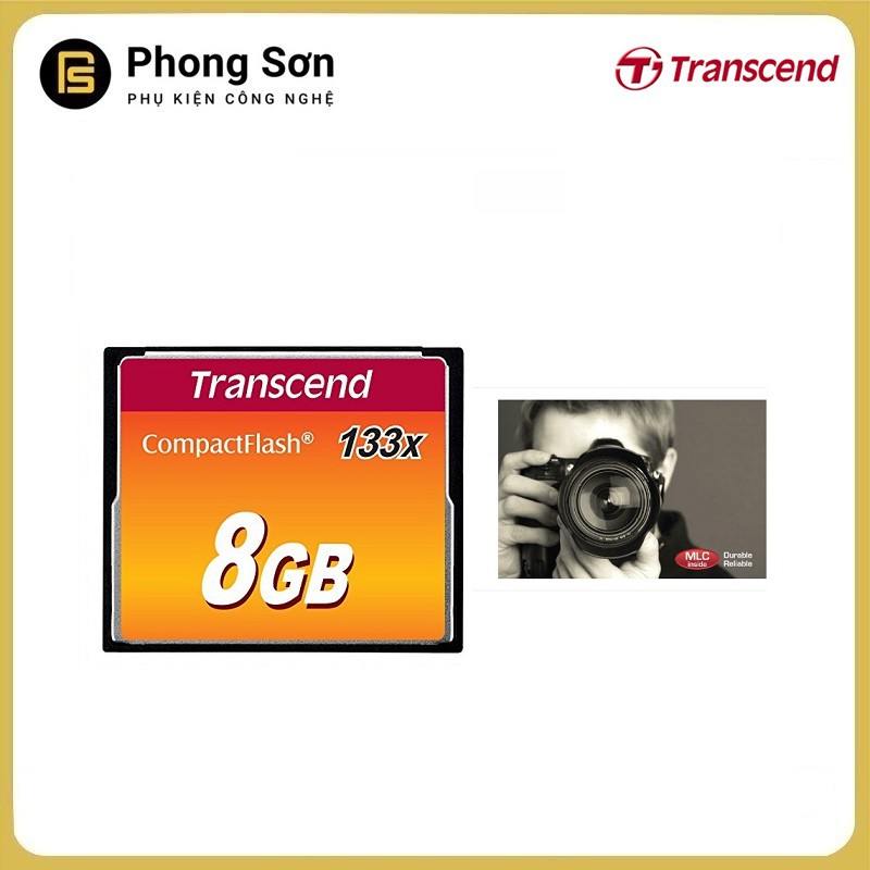 Thẻ nhớ Transcend CF 8GB (133x Speed) Hàng nhập khẩu