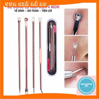 CÂY NẶN MỤN ❤️FREE SHIP❤️ BỘ 4 DỤNG CỤ  NẶN MỤN CHUYÊN NGHIỆP