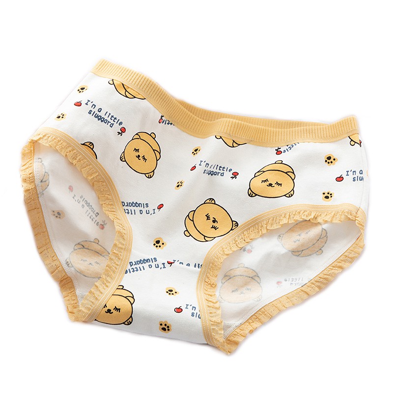 Quần lót cotton nữ kháng khuẩn màu vàng cute | BigBuy360 - bigbuy360.vn