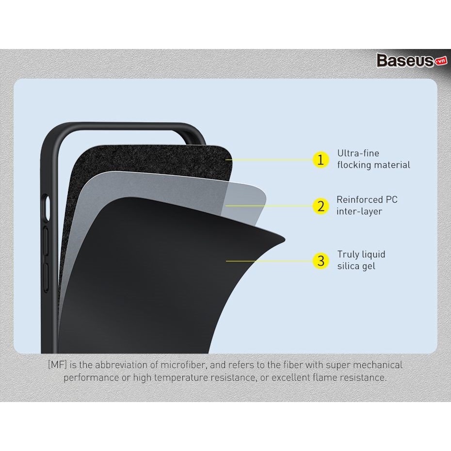 Ốp lưng chống bám bẩn cho iPhone 13 Series Baseus Liquid Silica Gel Protective Case