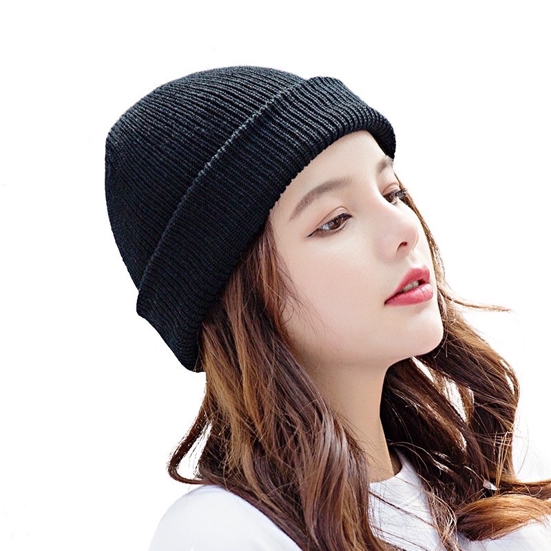 [Chuyên sản xuất ] Mũ / Nón Len Màu Trơn Beanie Nhiều Màu Cho Nam/Nữ Dài 30cm