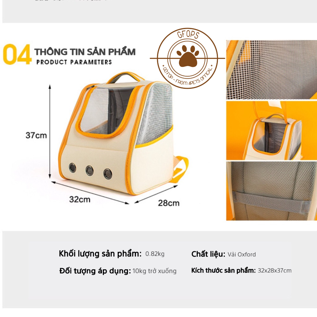 Balo cho mèo phi hành gia Cationic Cat Pack - 4pets official