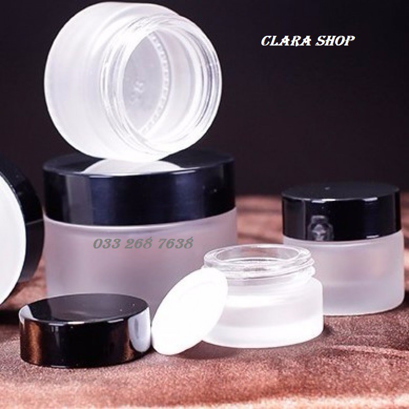 Hủ đựng mỹ phẩm thủy tinh 5g-10g-20g | Combo 10 hủ
