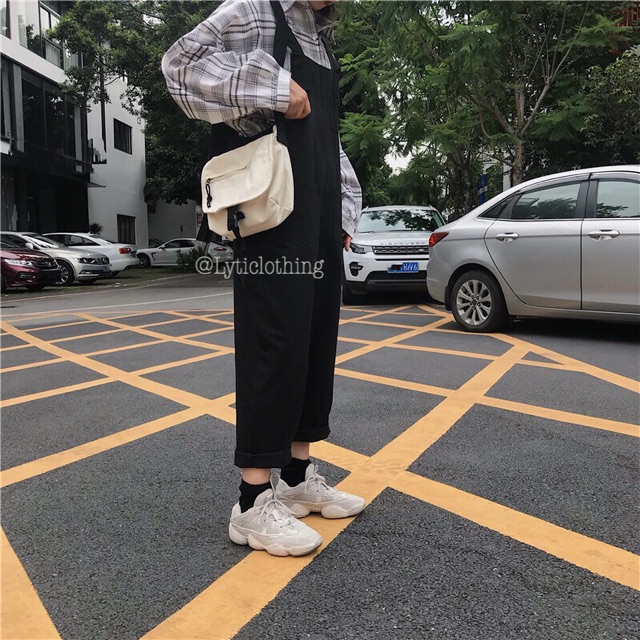 Quần yếm kaki túi ngực dáng lửng Y4
