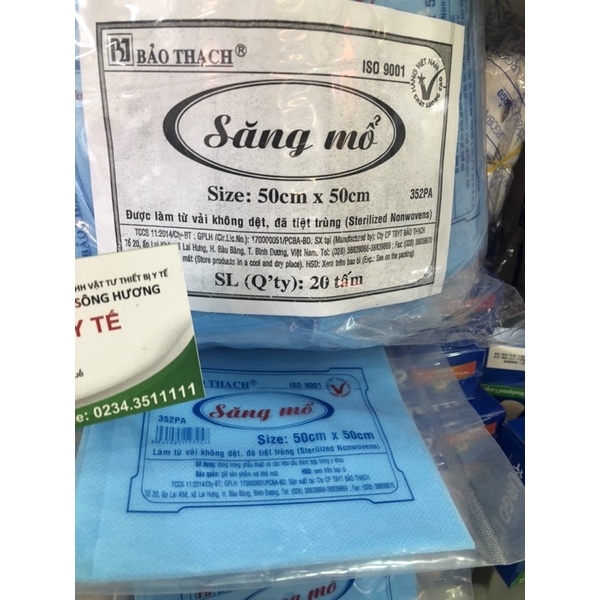 ❤️ Xăng Săng mổ phẫu thuật không lỗ,có lỗ BẢO THẠCH 80cm x 80cm KHĂN TRẢI PHẪU THUẬT Bảo Thạch 80x80cm