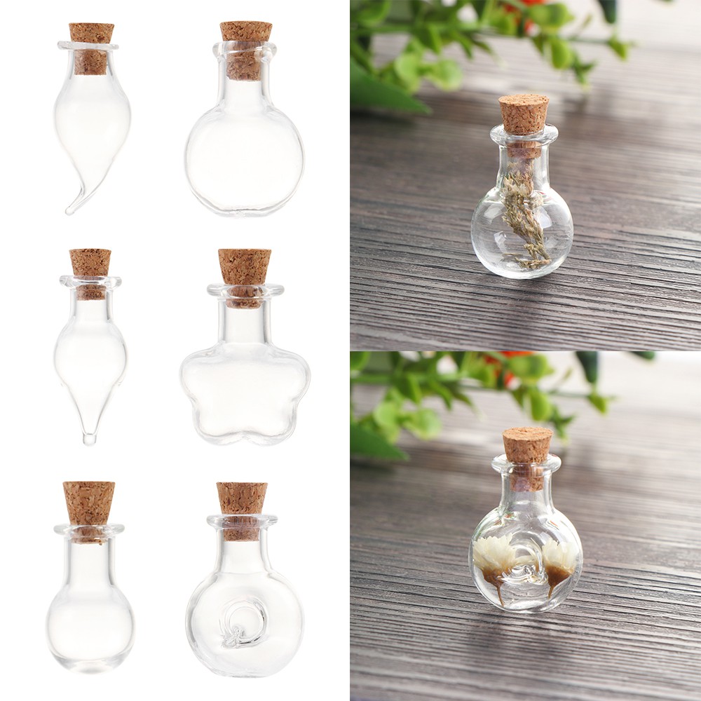Conopery CONOPERY 5 Lọ Thủy Tinh Nút Bần Mini Cho Trang Trí