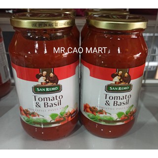 Sốt mì ý cà chua & húng quế San Remo 500g