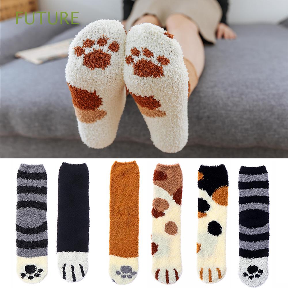 Vớ nhung mềm ấm áp kiểu dáng Giáng Sinh xinh xắn