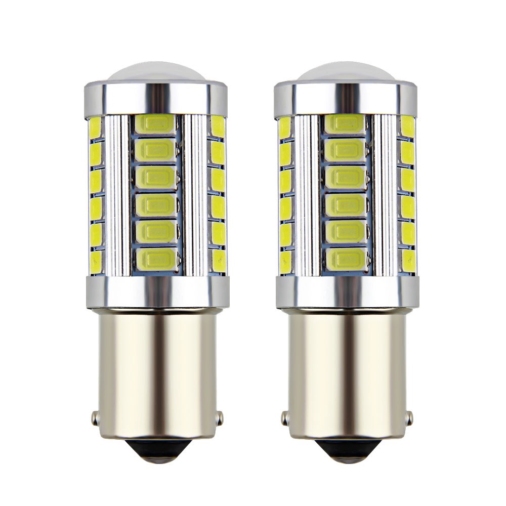 Bóng đèn LED tín hiệu công suất cao 33SMD P21W 1156 BA15s 1157 BAY15D chất lượng cao cho xe hơi