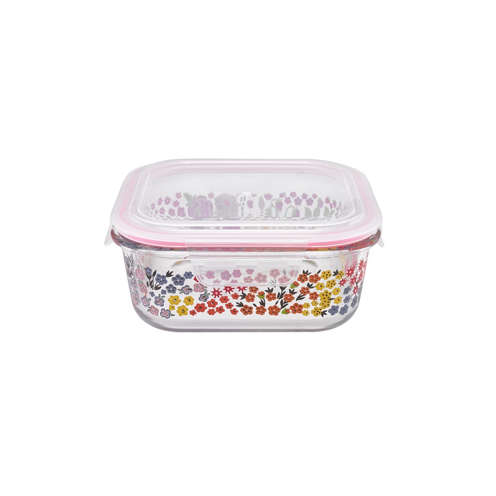 Cath Kidston - Hộp đựng thực phẩm/Glass Storage Box - Kingdom Ditsy - Cream -1043761