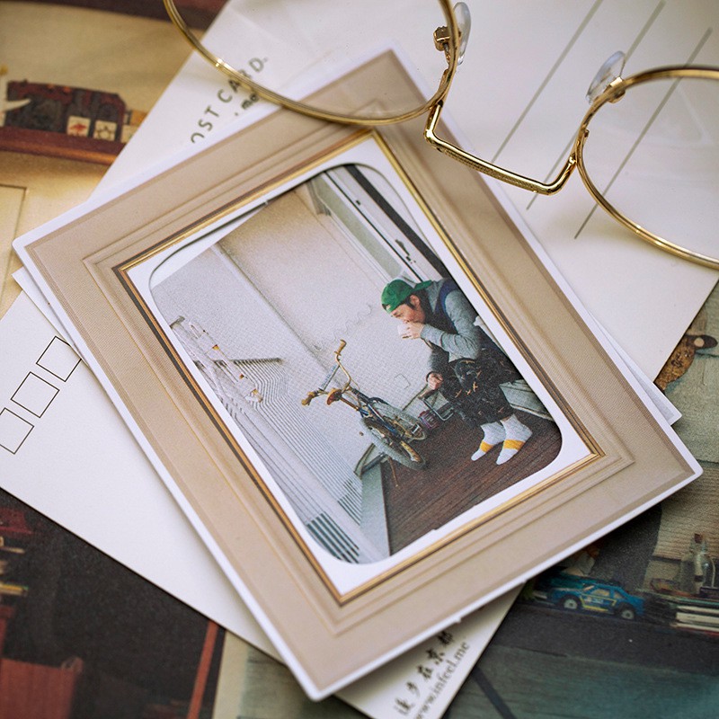 Set sticker khung ảnh retro trang trí planner