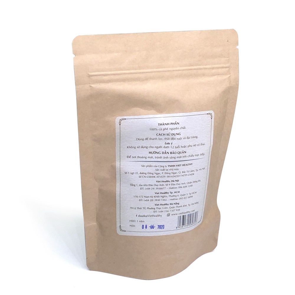 Bột Coffee Enema nguyên chất VietHealthy 200g