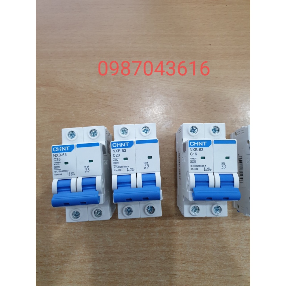 Át tô mát cài chint NXB- 63 1P, 6A, 10A,16A, 20A, 25A, 32A, 40A, 50A, 63A,  80A, 100A, 125A